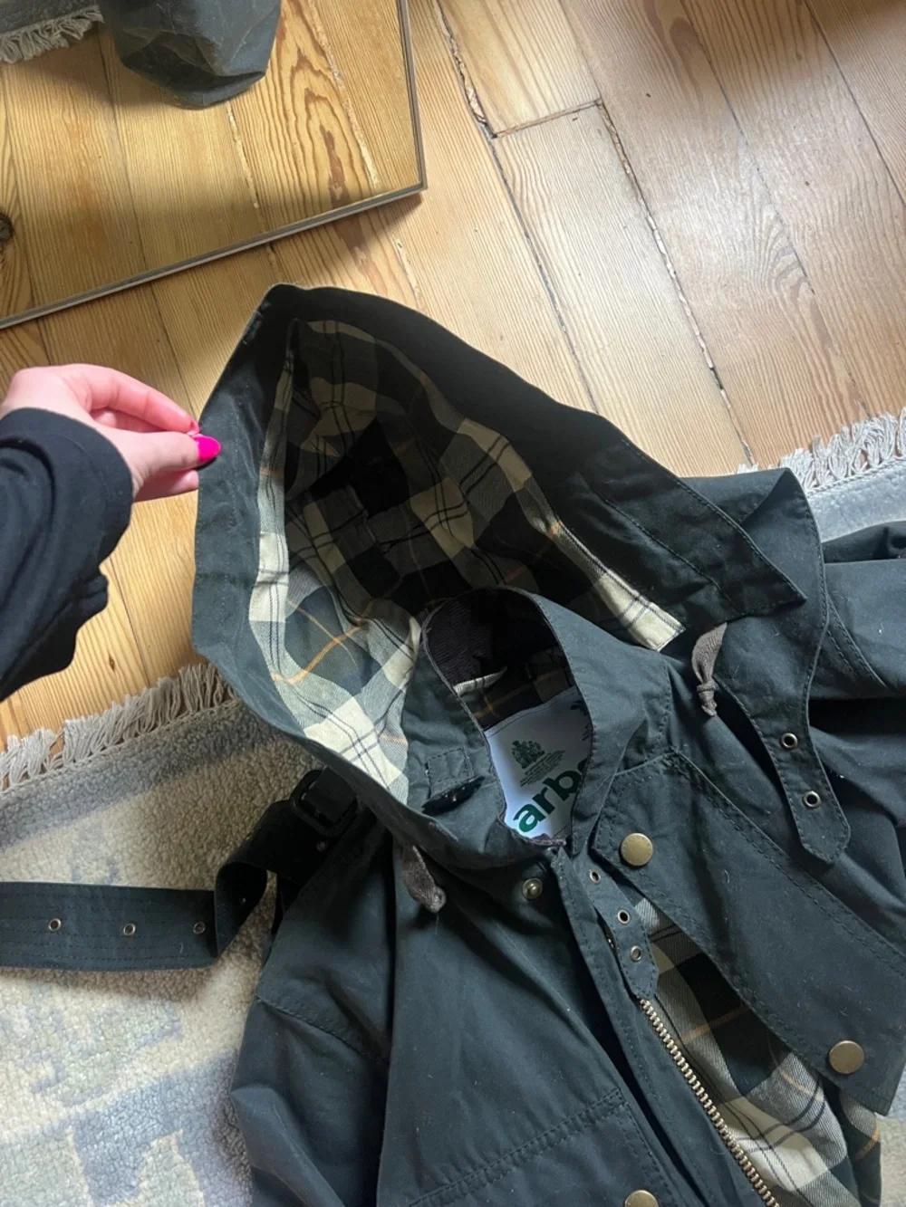 Barbour Jacket with Brass Hardware - Picture 6 of 6